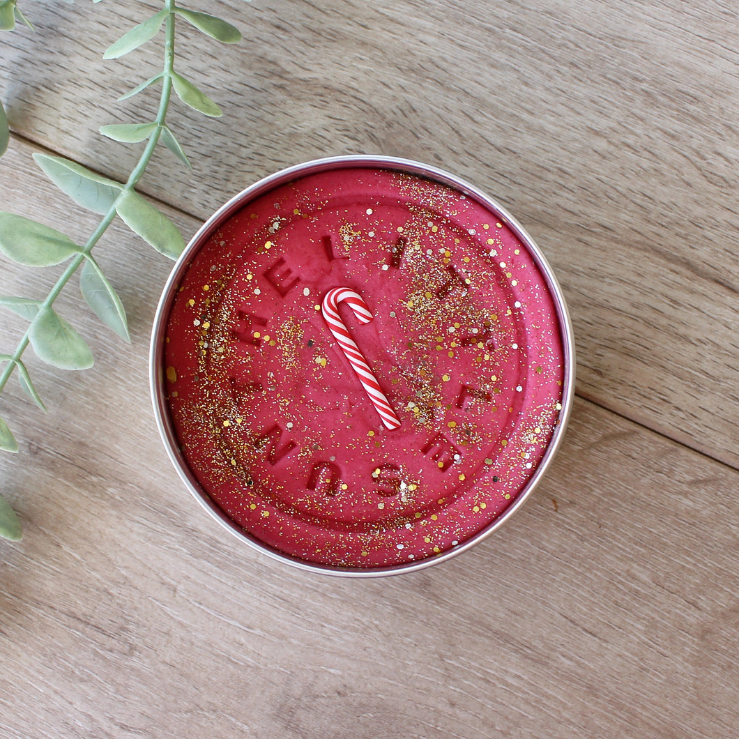 Candy Cane Christmas Dough Tin