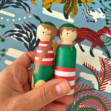 Load image into Gallery viewer, Christmas Peg Dolls
