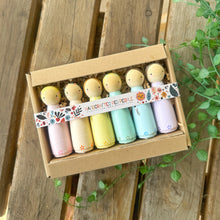 Load image into Gallery viewer, Pastel Princesses Wooden Doll Set
