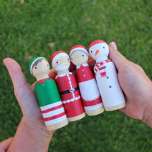 Load image into Gallery viewer, Christmas Peg Dolls
