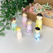 Load image into Gallery viewer, Flora Friends Peg Doll Collection - Set of 6 Dolls
