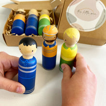 Load image into Gallery viewer, Workmen Peg Doll Set
