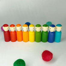 Load image into Gallery viewer, Nine Rainbow Peg Doll Collection - Set of 9 Dolls *NEW*
